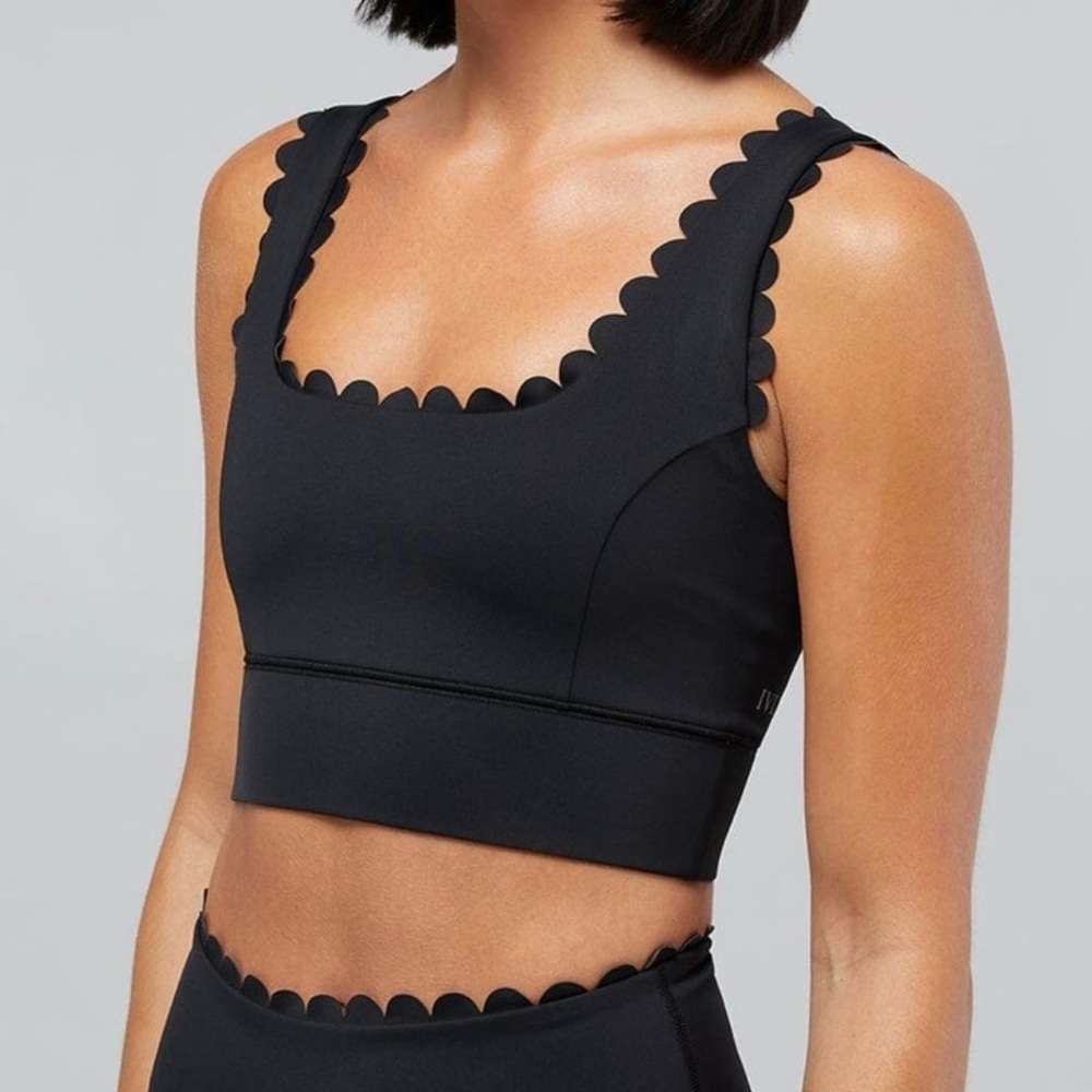 Scalloped Edge Black Bra
